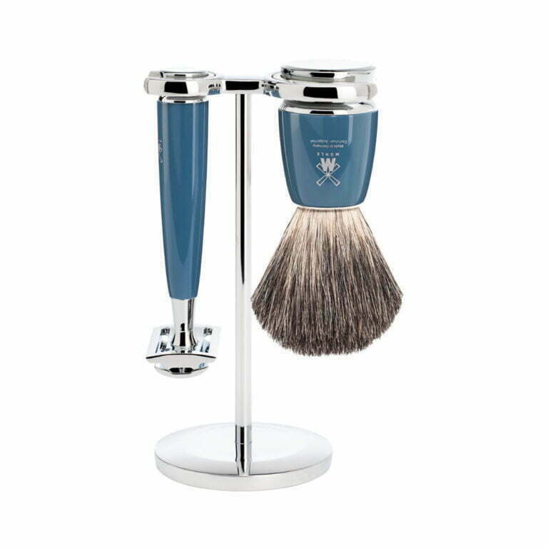Mühle Rytmo pure badger shaving brush petrol blue Shavingroom