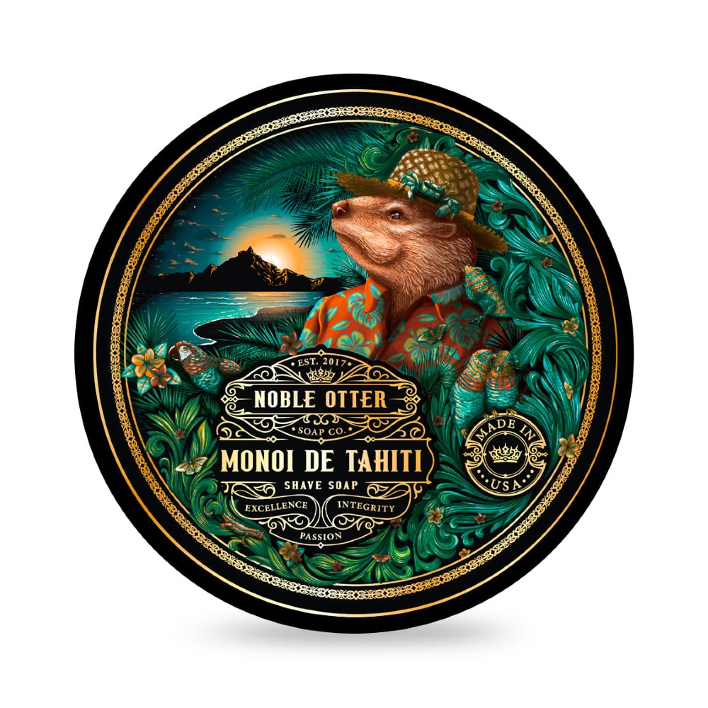 Noble Otter shaving soap Monoi de Tahiti 118ml monoi de tahiti noble otter.