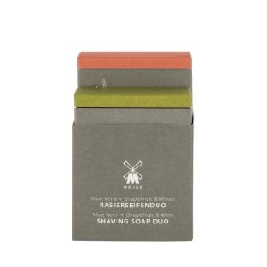 Mühle Shaving Soap Duo with Aloe Vera and Grapefruit/Mint Mühle Duo